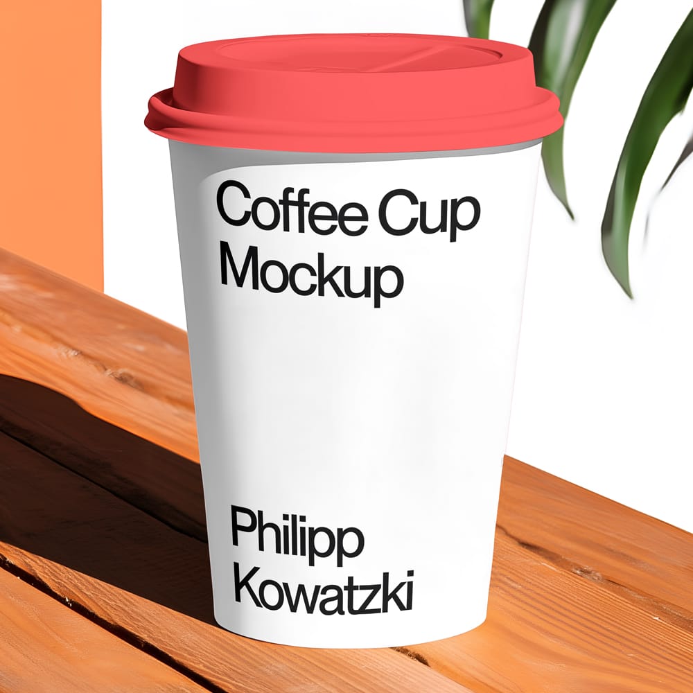 Free Takeaway Coffee Cup Mockup PSD