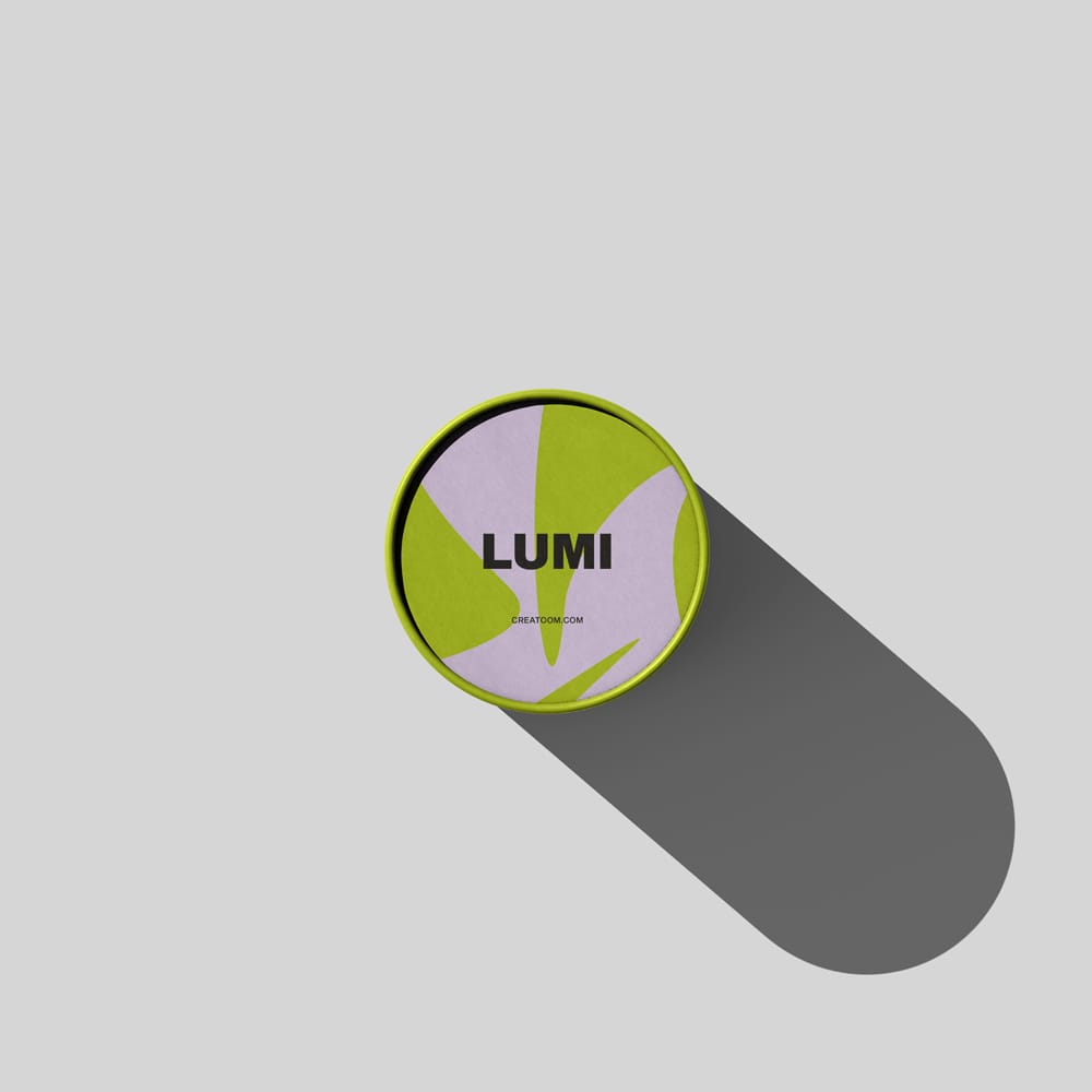 Free Tube Mockup V21 Top View PSD