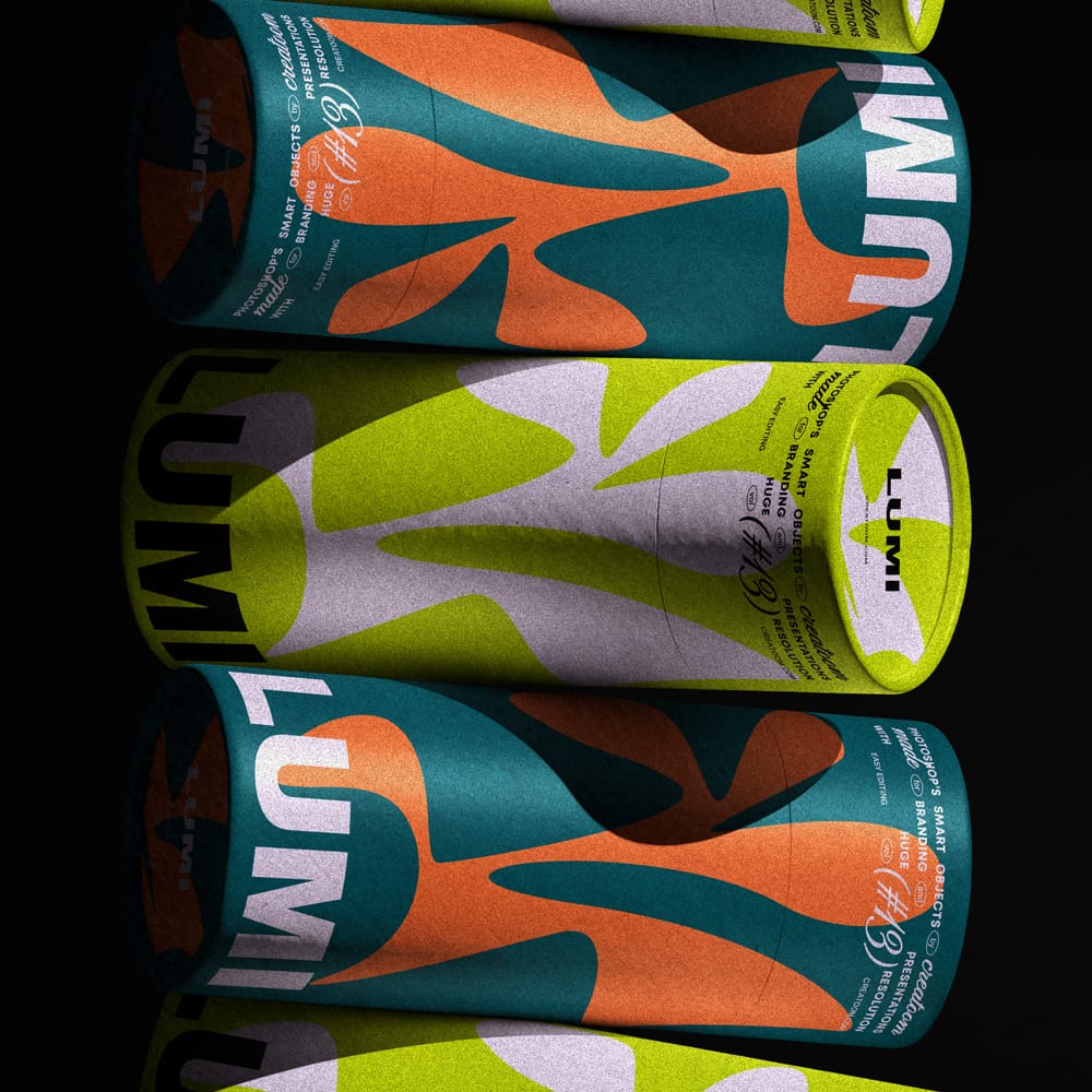 Free Tube Mockups On Dark Background Front View PSD