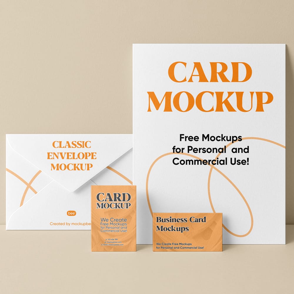 Free Various Stationery Set Mockup PSD