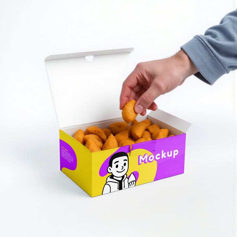 Fried Snack Box Mockup PSD