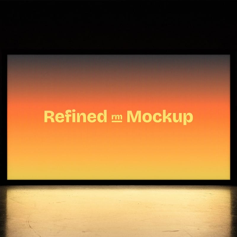 Horizontal Lightbox Screen Mockup PSD