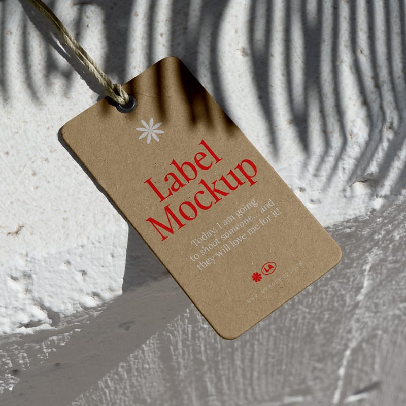 Laying Label on Concrete Mockup PSD