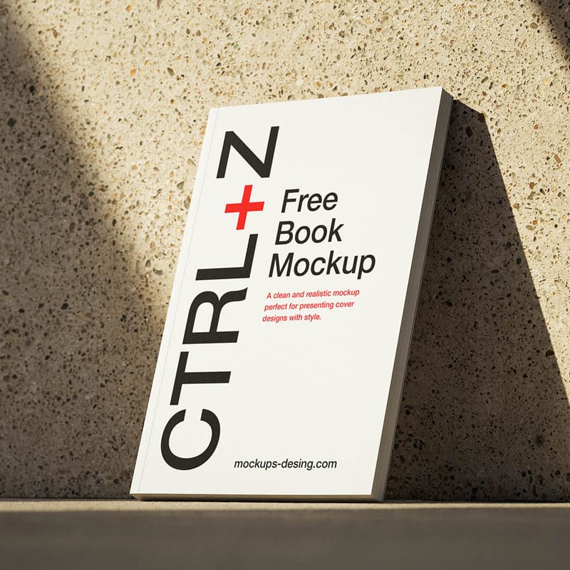 Minimal Hardcover Book Mockup PSD
