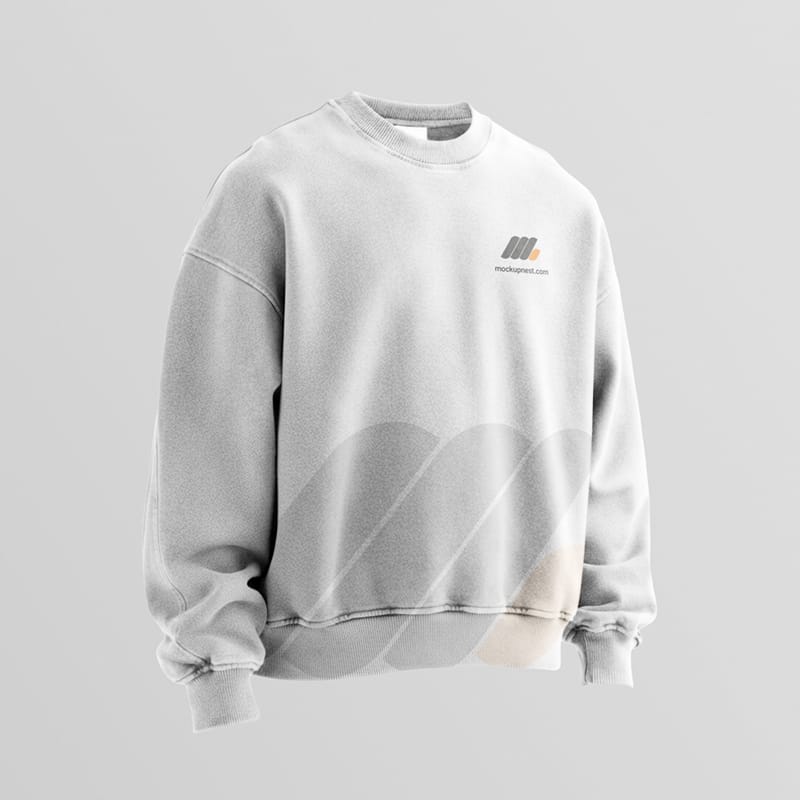 Oversized Sweatshirt Mockup PSD