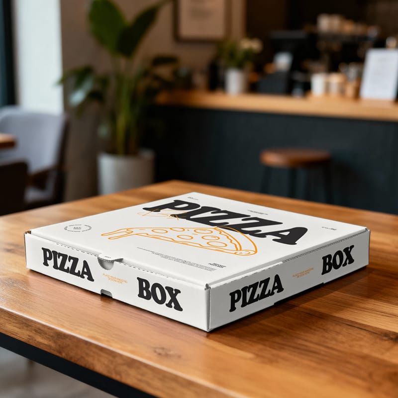 Packaging Pizza Box Mockup PSD
