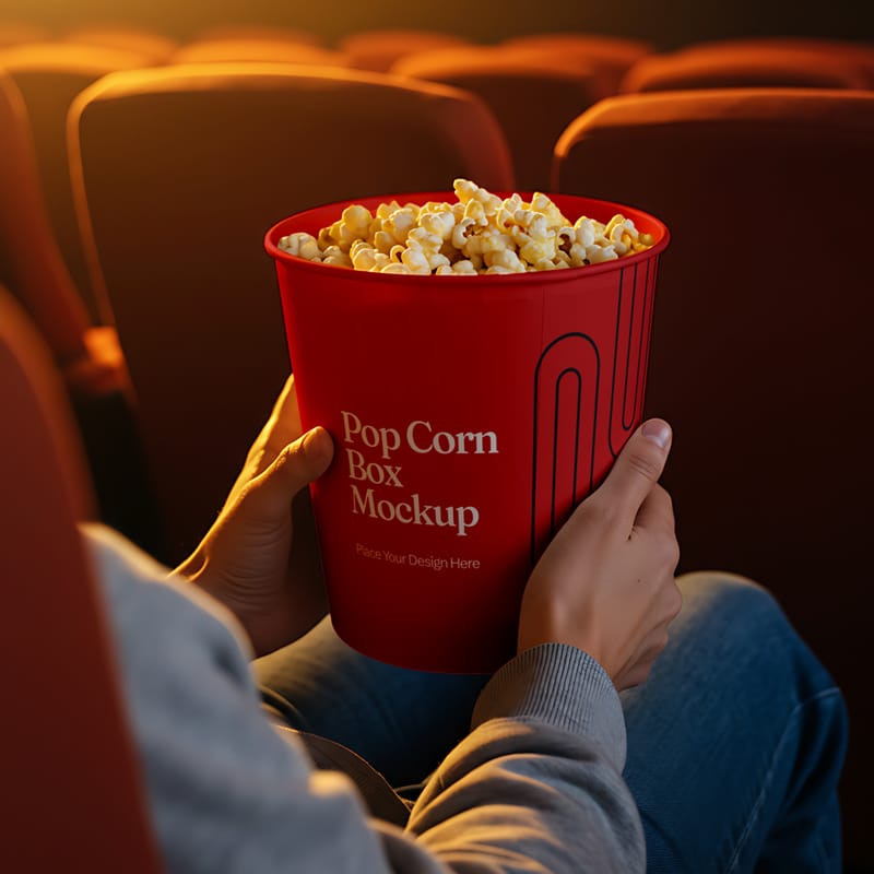 Popcorn Pack Mockup PSD