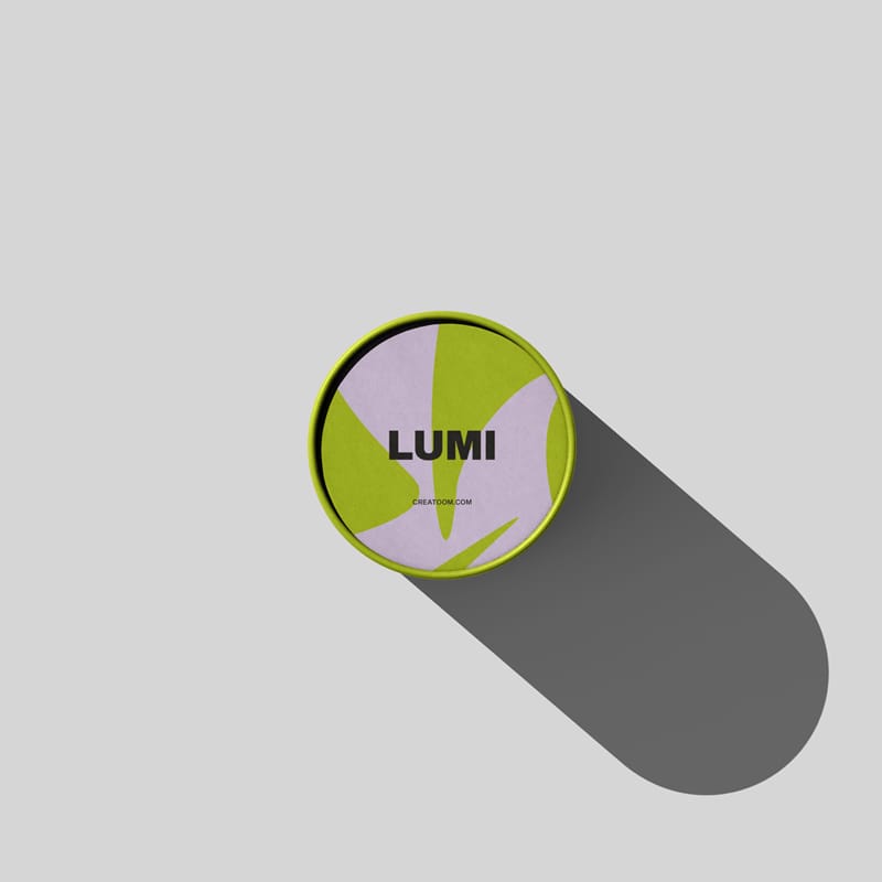 Tube Mockup V21 Top View PSD