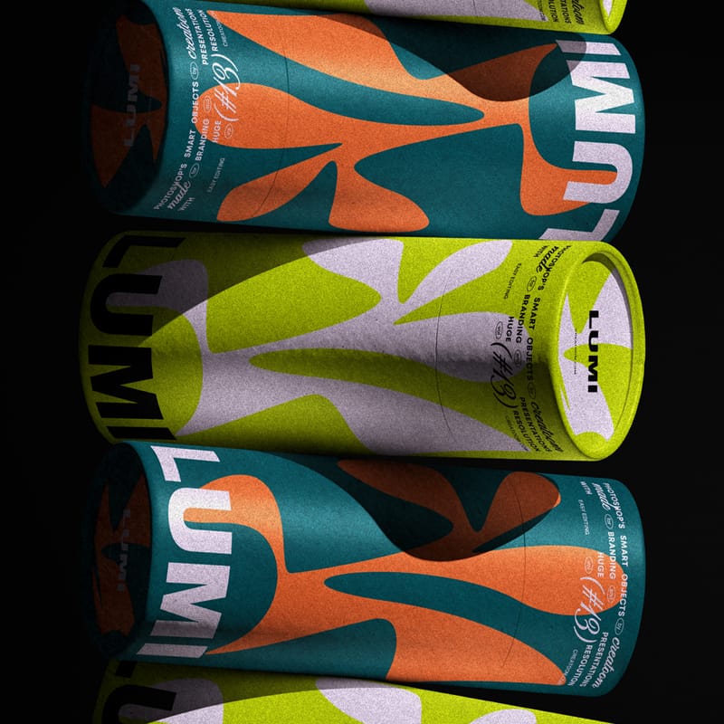 Tube Mockups On Dark Background Front View PSD