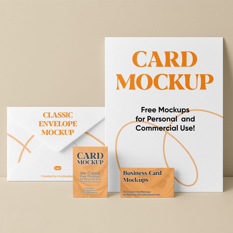 Various Stationery Set Mockup PSD