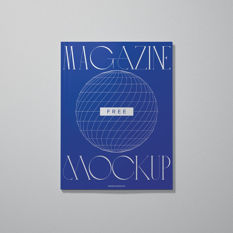 Vertical Magazine Cover Mockup PSD