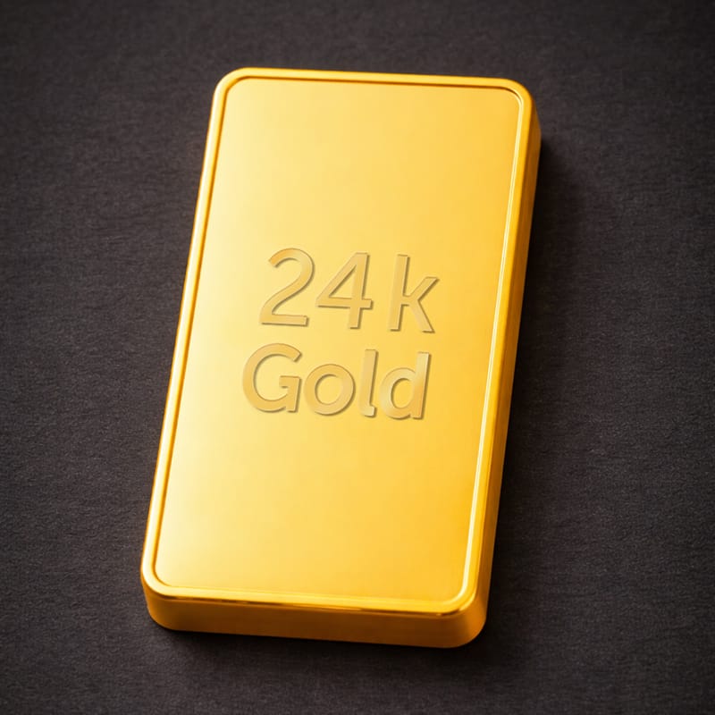 24 Carat Golden Biscuit Mockup PSD