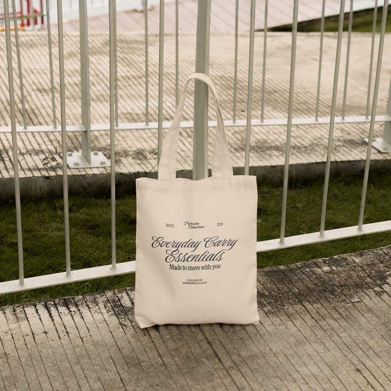 Aesthetic Parkside Tote Bag Mockup PSD