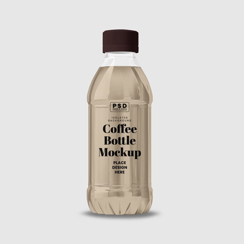 Coffee Bottle Mockup PSD