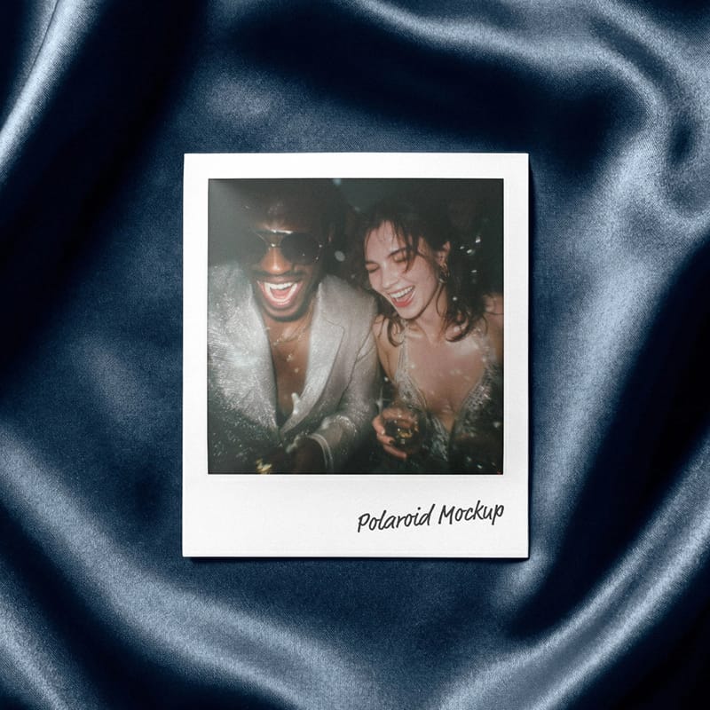 Elegant Polaroid Mockup PSD