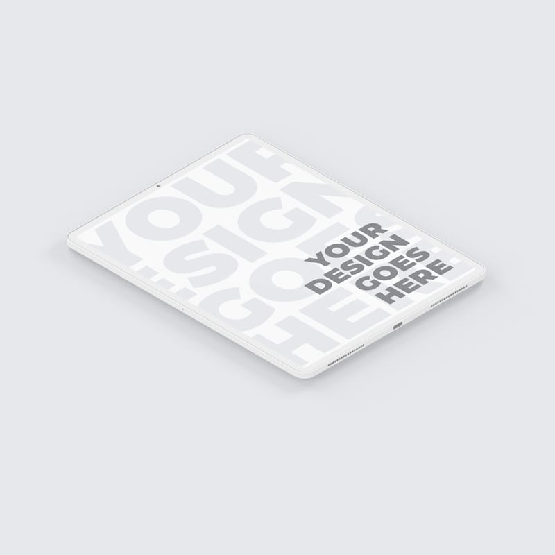 Elegant White iPad Mockup PSD