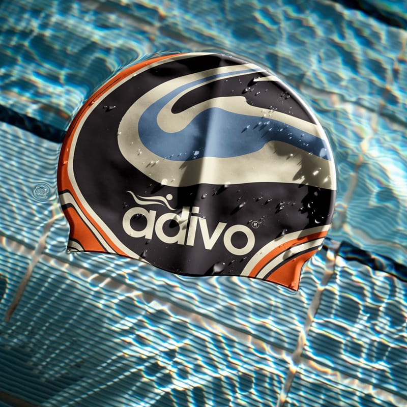 Floating Swim Cap in Pool Mockup PSD