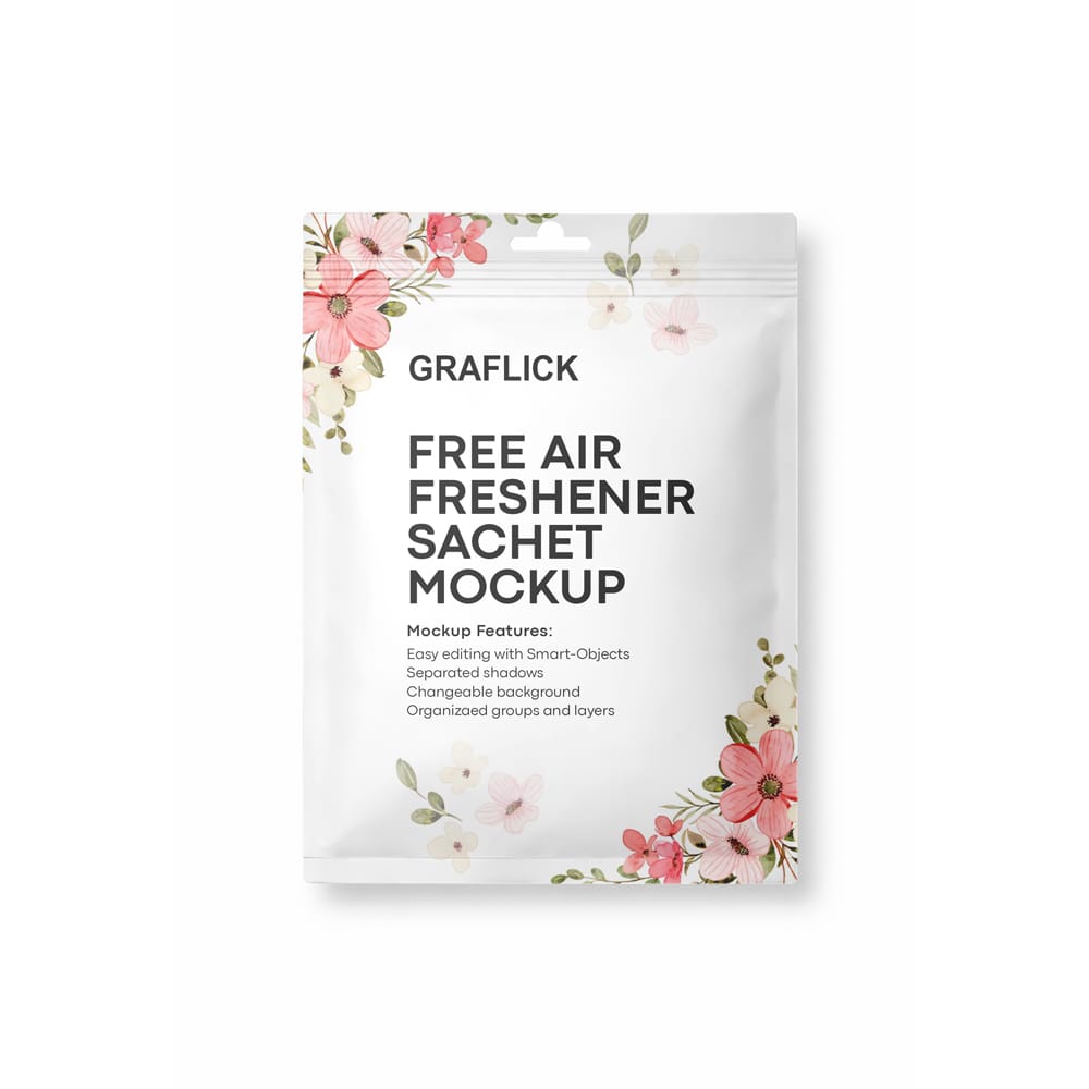 Free Air Freshener Sachet Mockup PSD