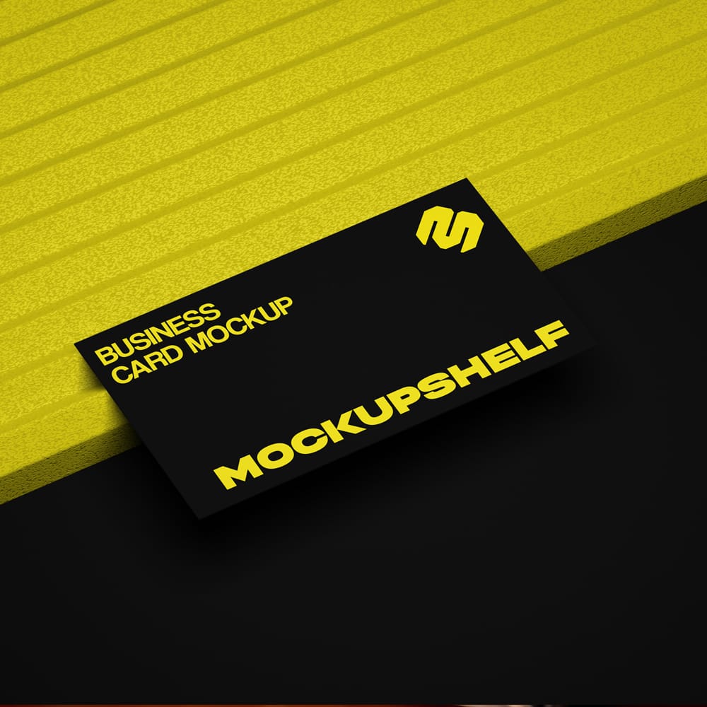 Free Bold Business Card Mockup PSD