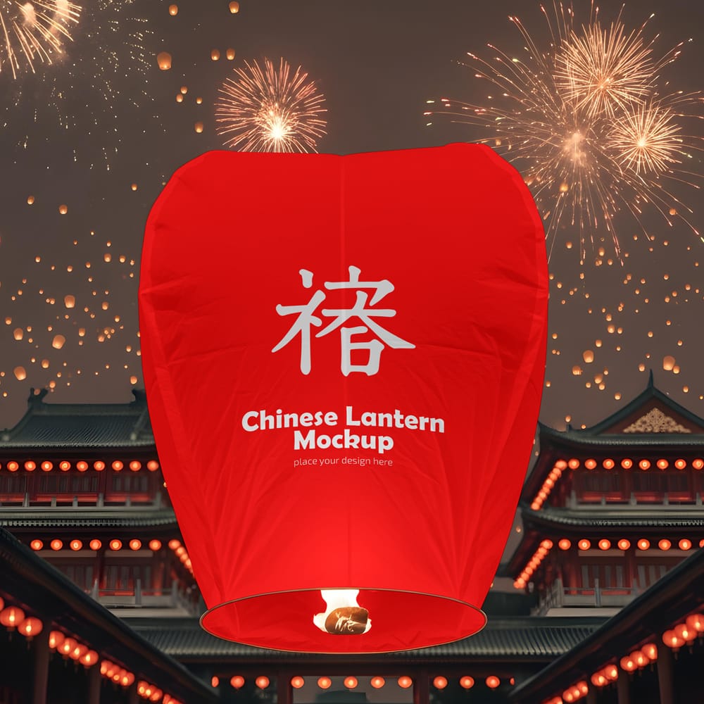 Free Chinese New Year Lantern Mockup PSD