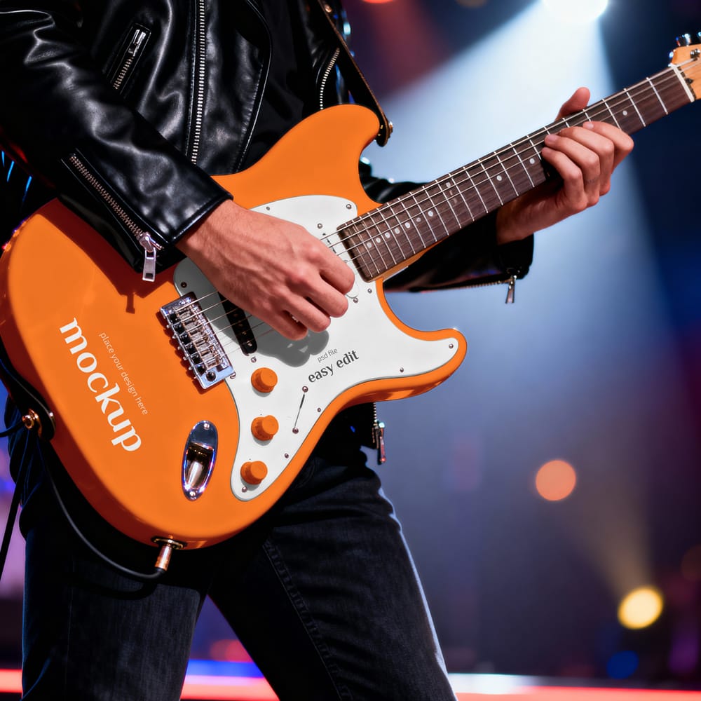 Free Electric Guitar Mockup PSD