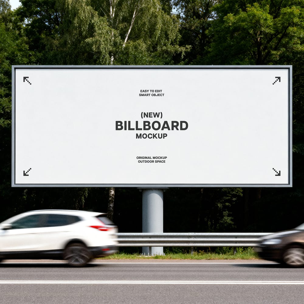 Free Highway Billboard Mockup PSD