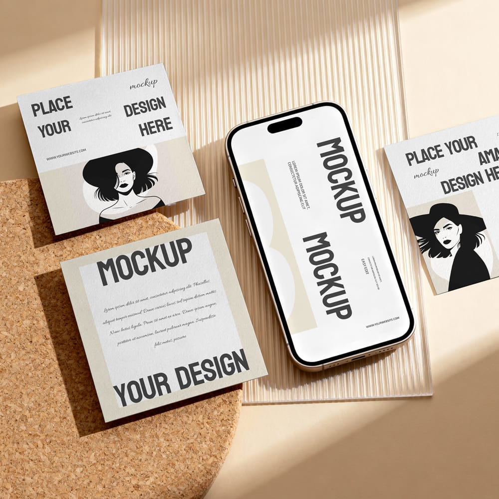 Free Instagram Branding Post Mockup PSD