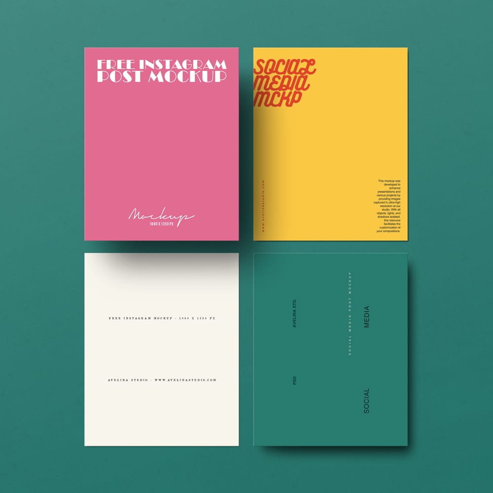 Free Instagram Post Mockup PSD