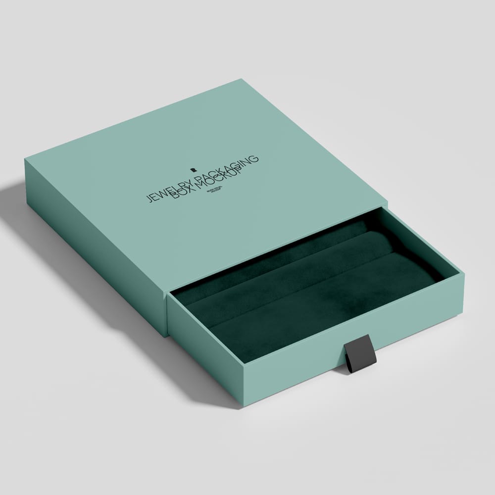 Free Jewelry Box Packaging Template PSD
