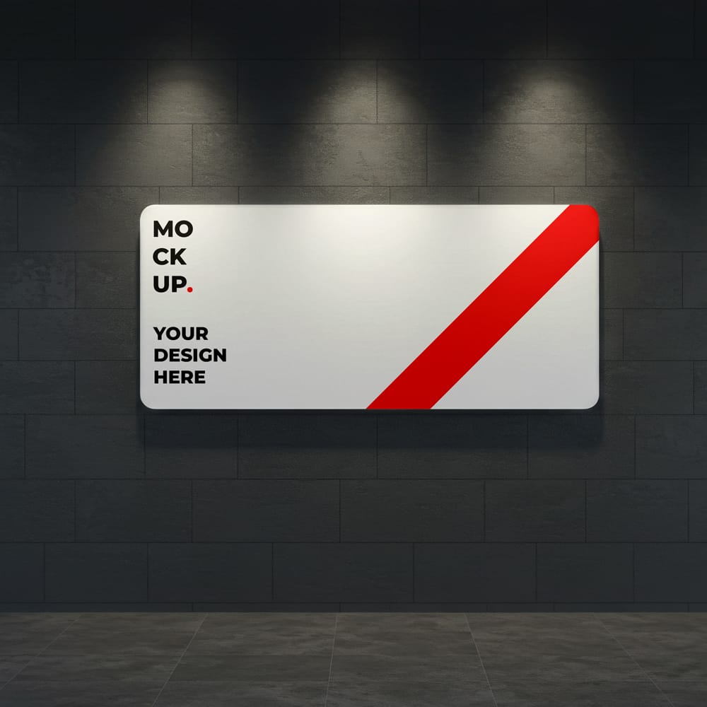 Free Logo Signage Mockup PSD