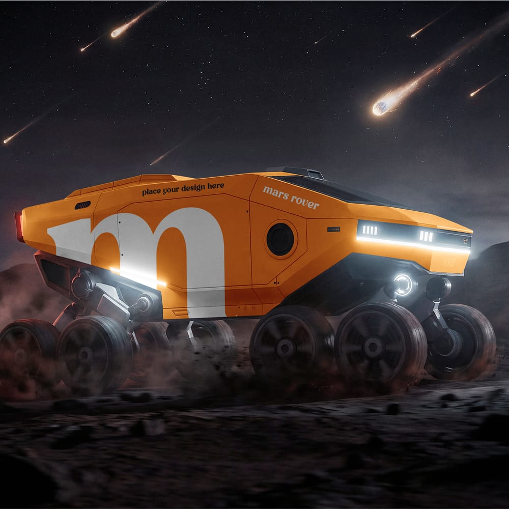 Free Mars Rover Mockup PSD