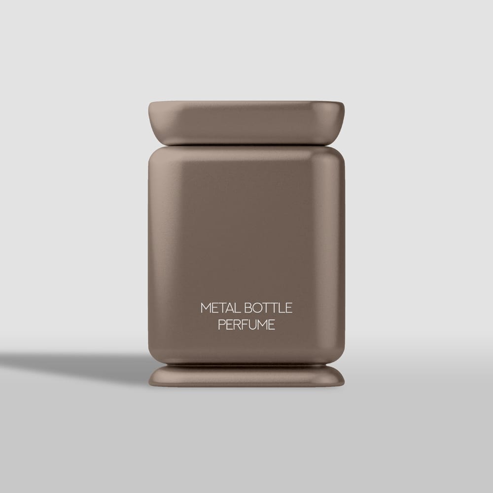 Free Metal Bottle Perfume Mockup PSD
