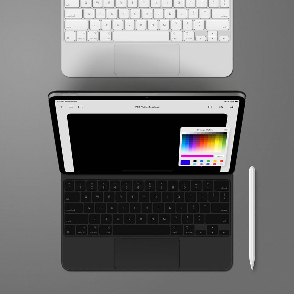 Free Minimalist iPad Pro Tablet Mockup PSD