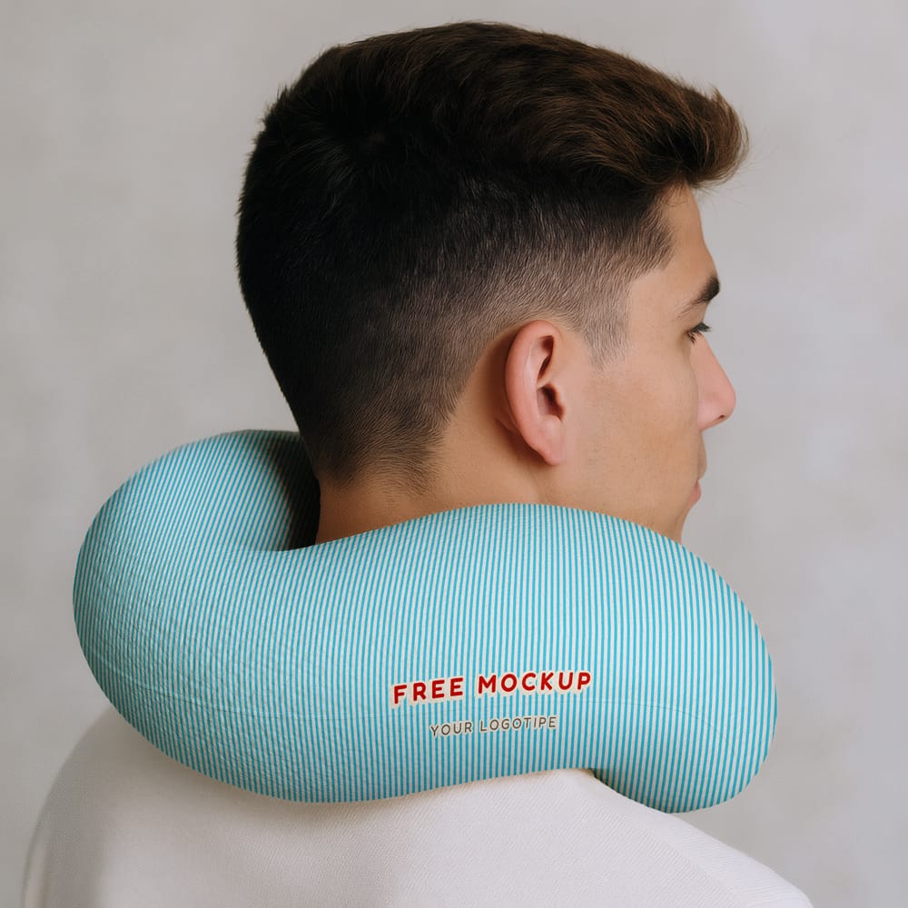 Free Neck Pillow Mockup PSD