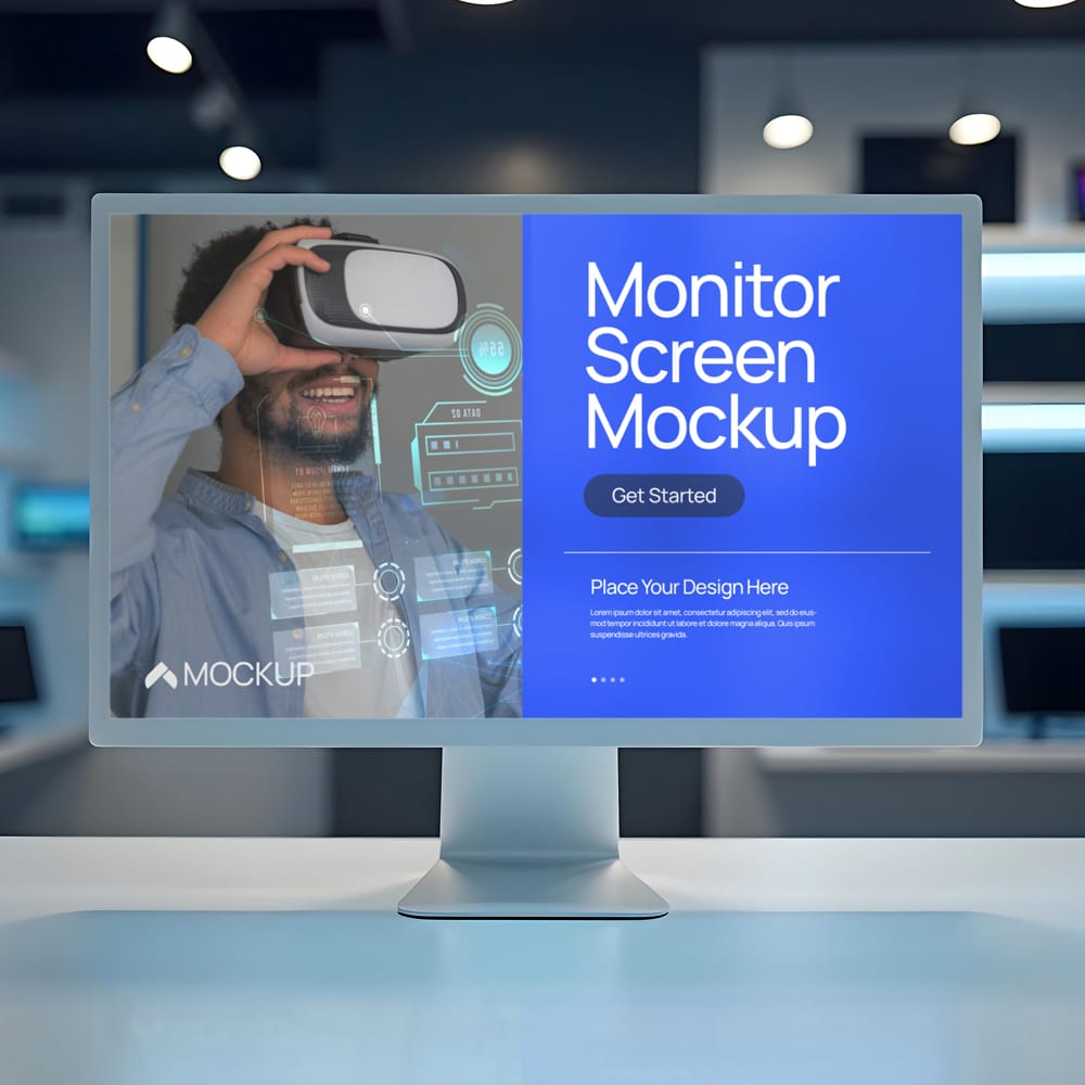 Free Screen Mockup IT Company PSD