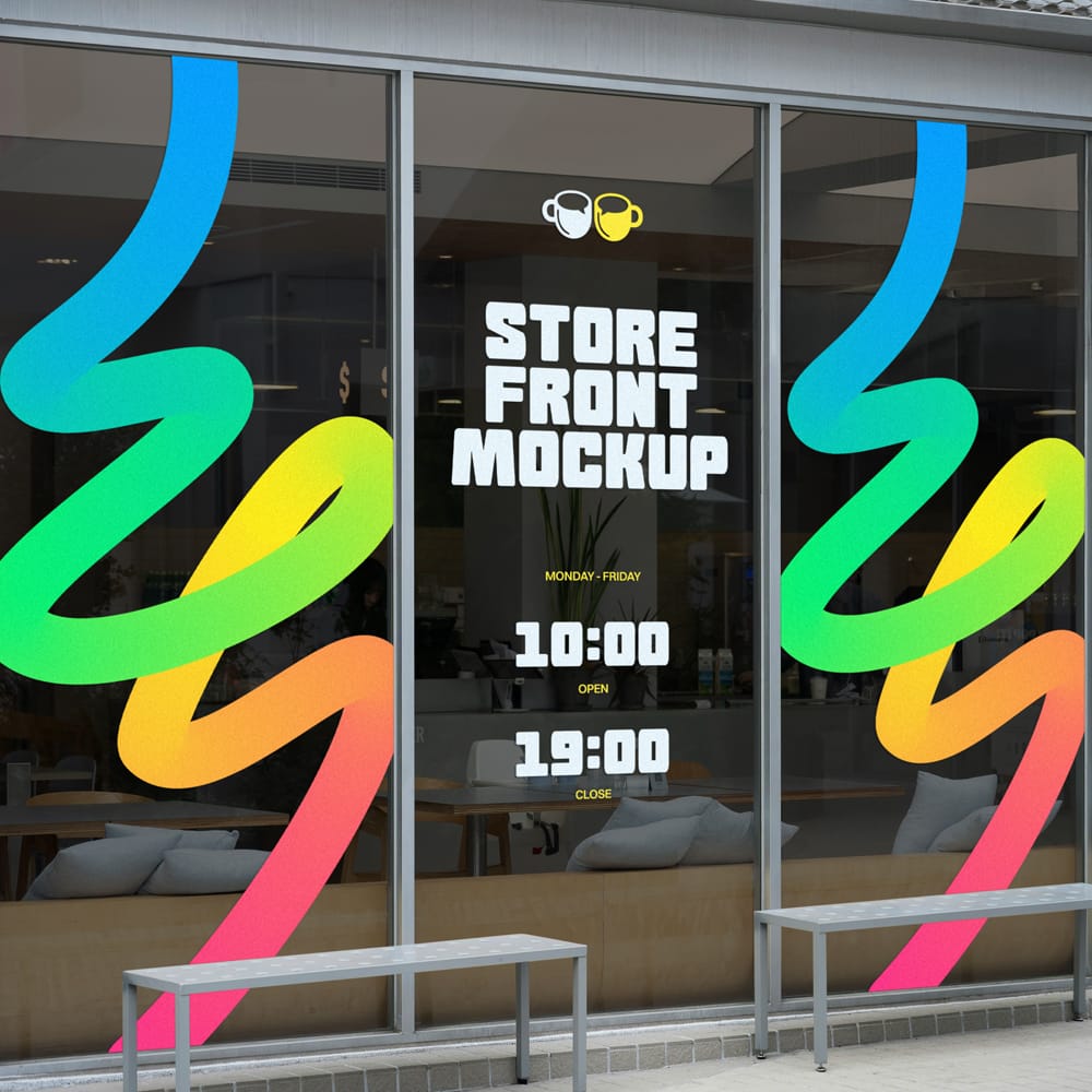 Free Three Window Logo Mockups PSD