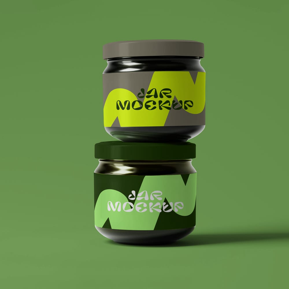 Free Two Jar Mockups PSD