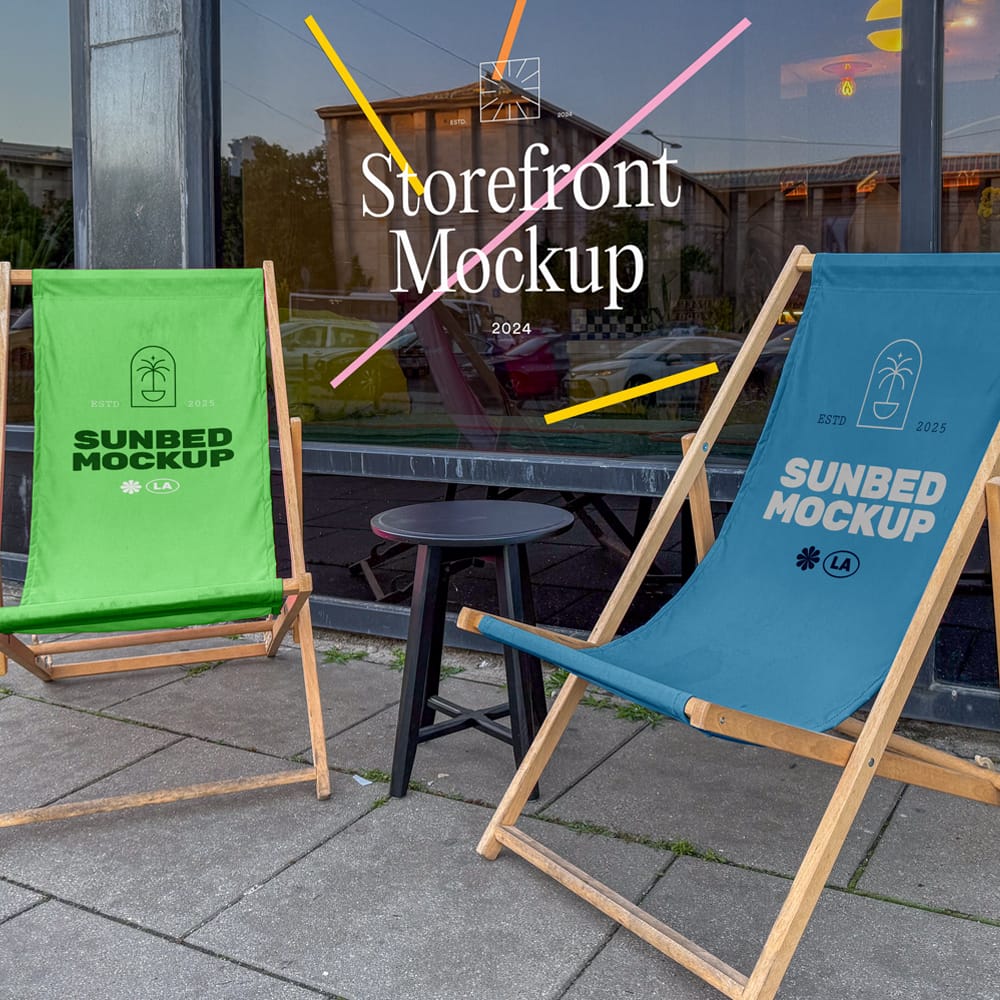 Free Two Sunbed Mockups PSD