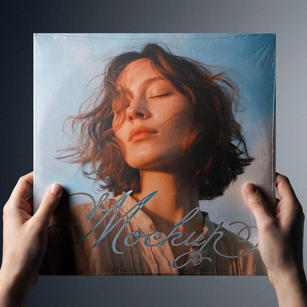 Free Vinyl Cover Mockup PSD