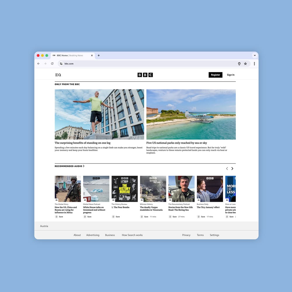 Free iOS 26 Google Chrome Browser Website Mockup PSD