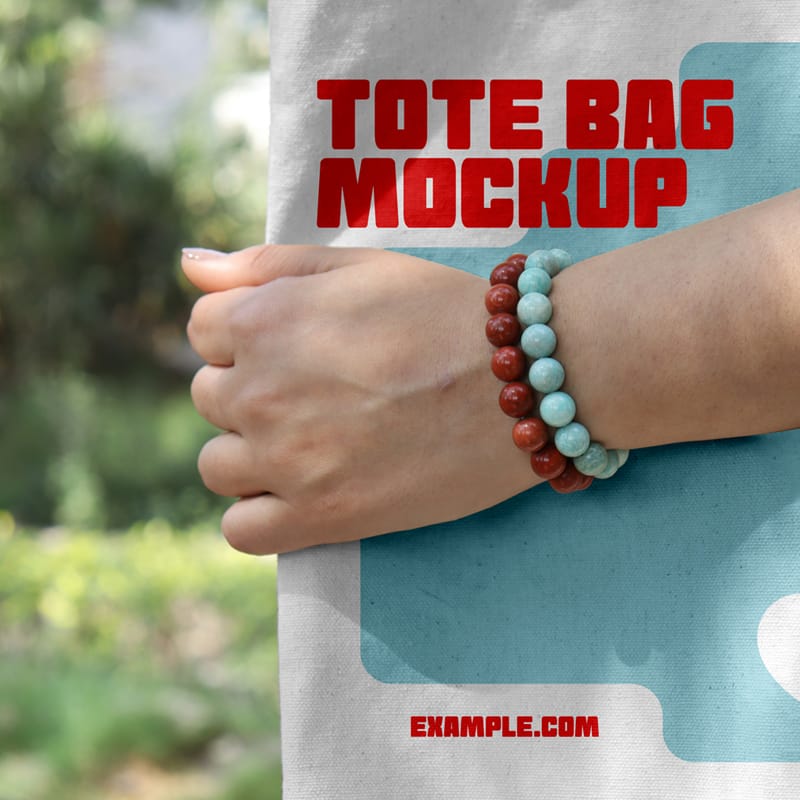 Front View Canvas Bag Mockup PSD