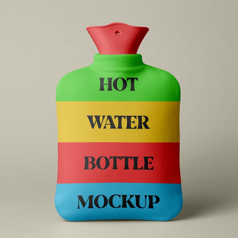 Hot Water Bottle Mockup PSD