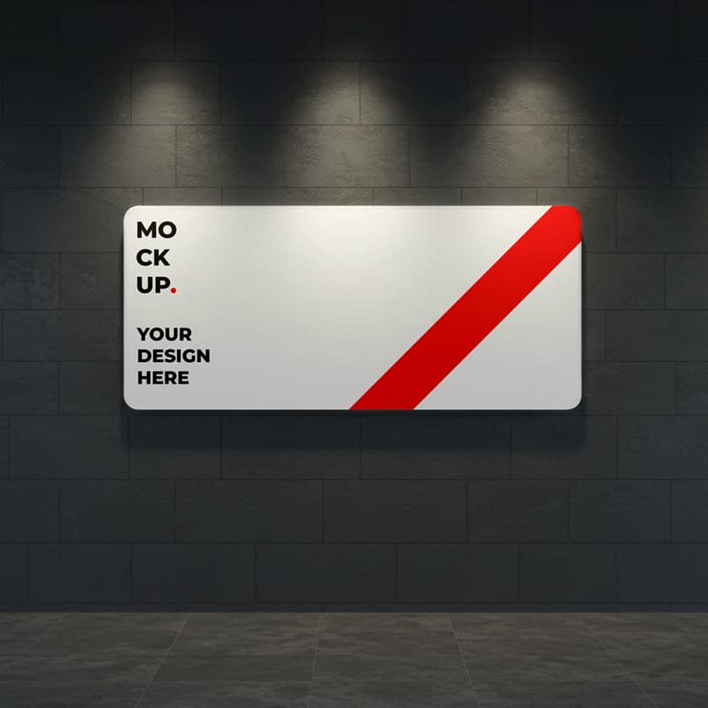 Logo Signage Mockup PSD