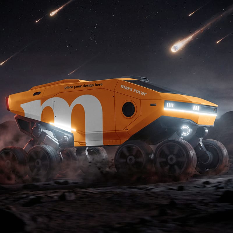 Mars Rover Mockup PSD