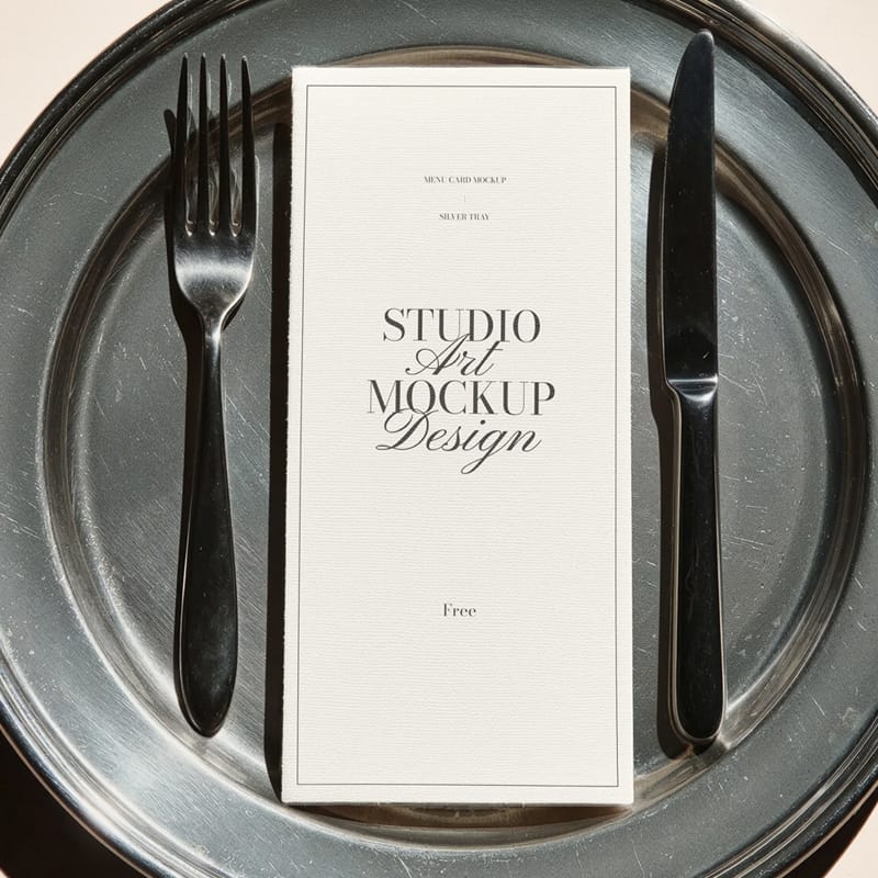 Menu Card Mockup PSD