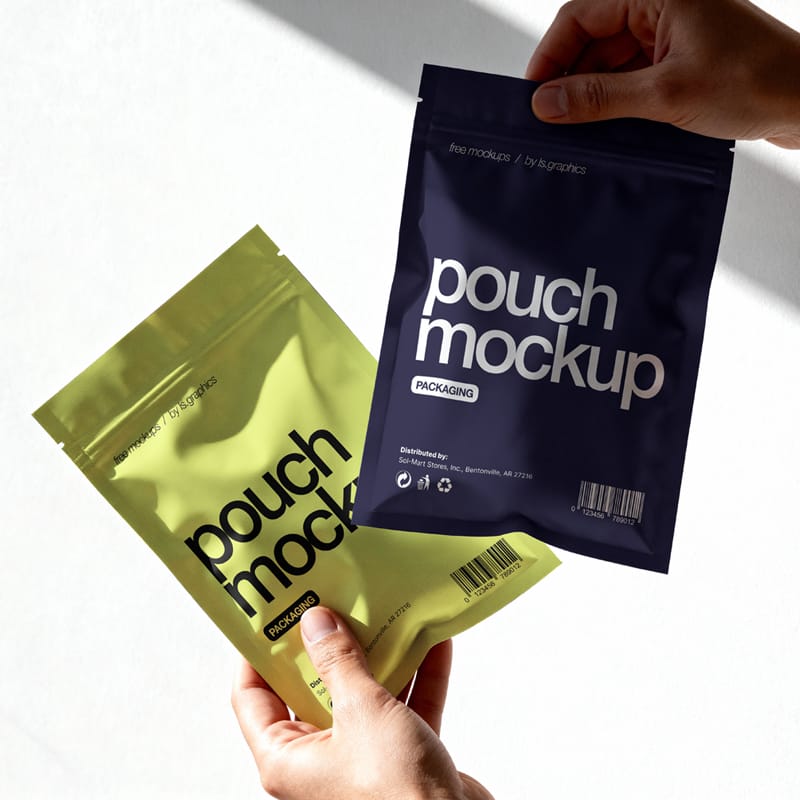 Minimal Packaging Pouch Mockup PSD