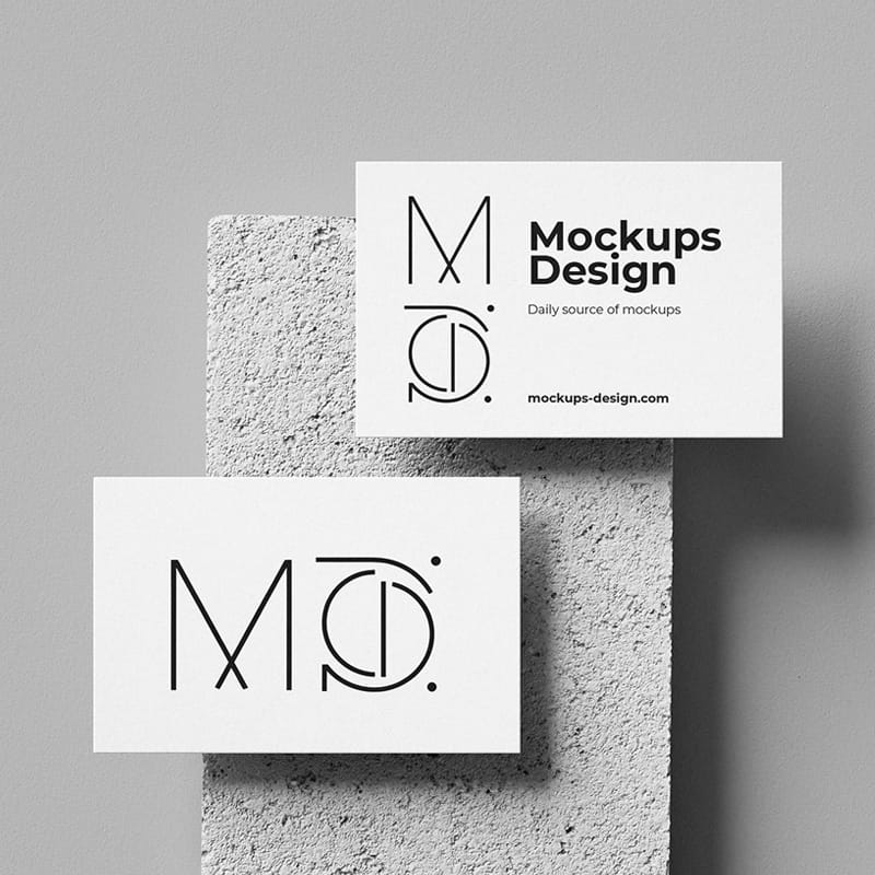Minimalist Business Card Mockup Set PSD