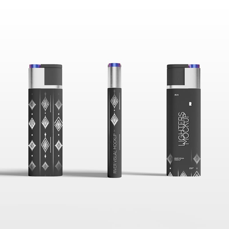 Minimalist Lighters Mockup PSD