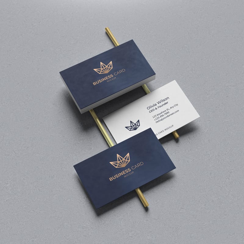 Modern Architectural Business Card Mockup PSD