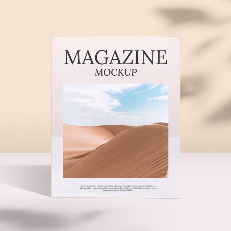 Modern Minimalist Magazine Mockup PSD